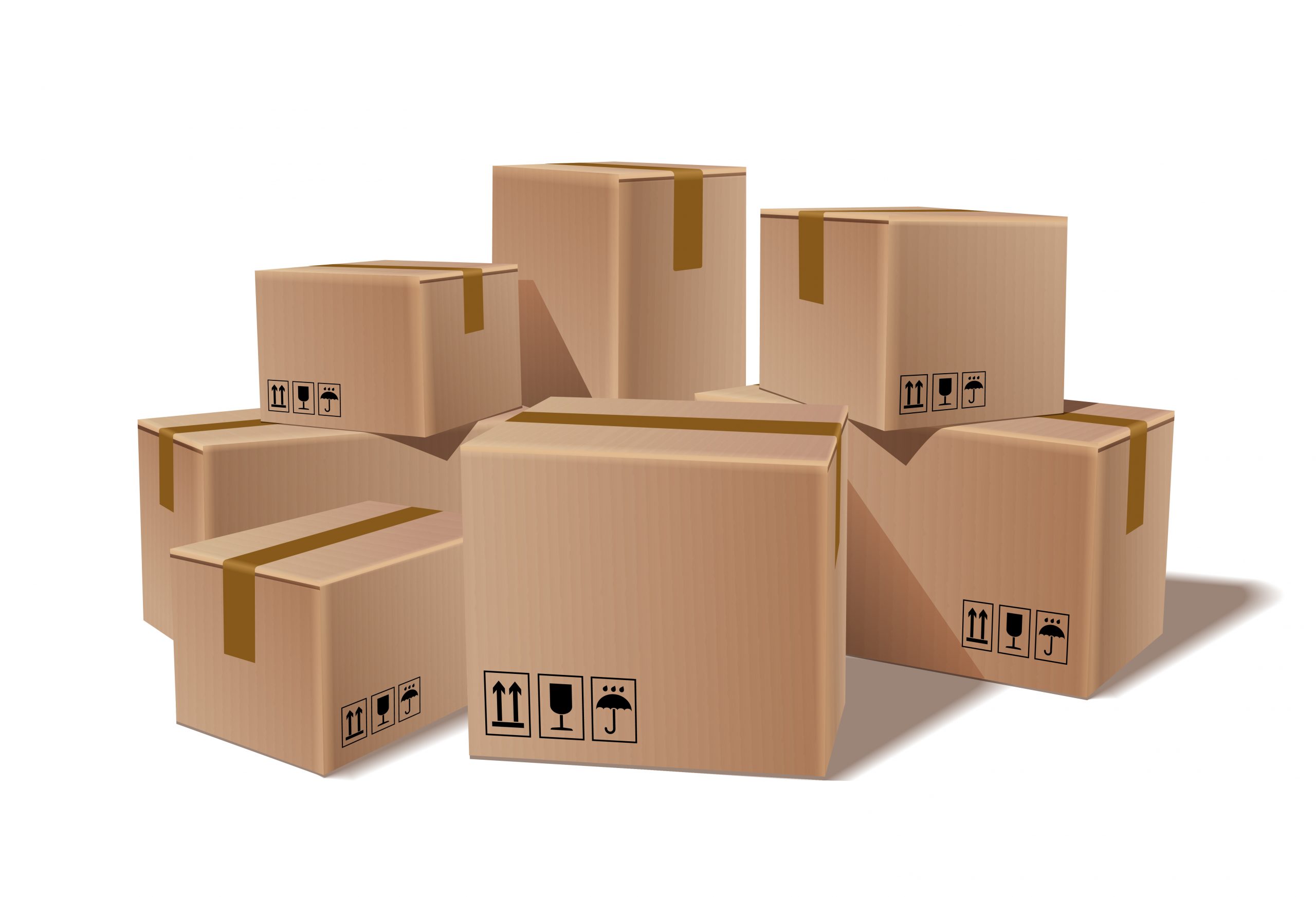 Image of stacked Cardboard boxed